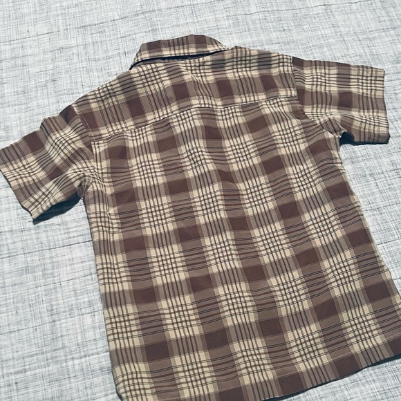 Two Shirts 4 4t boys QUIKSILVER button down EUC brown blue Spring casual Easter - Picture 5 of 16